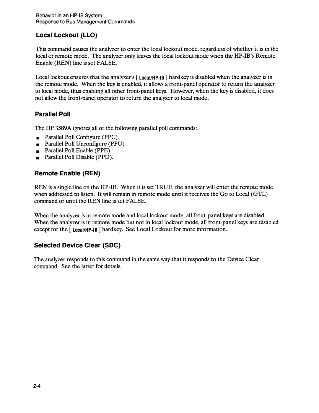 Agilent Technologies 3589A GP-IB manual 