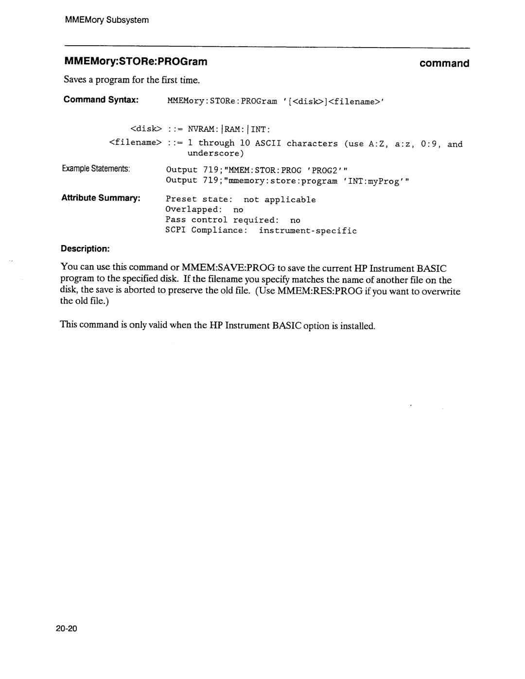 Agilent Technologies 3589A GP-IB manual 