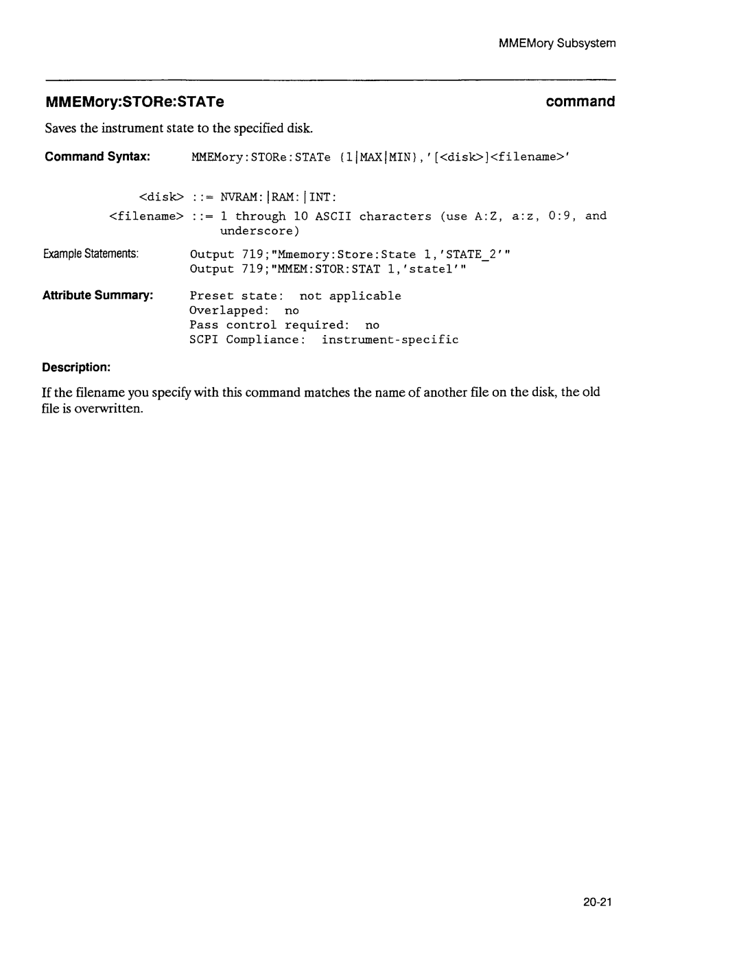 Agilent Technologies 3589A GP-IB manual 