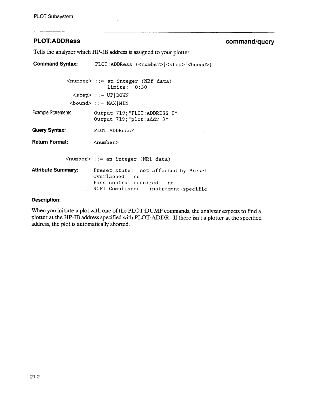 Agilent Technologies 3589A GP-IB manual 