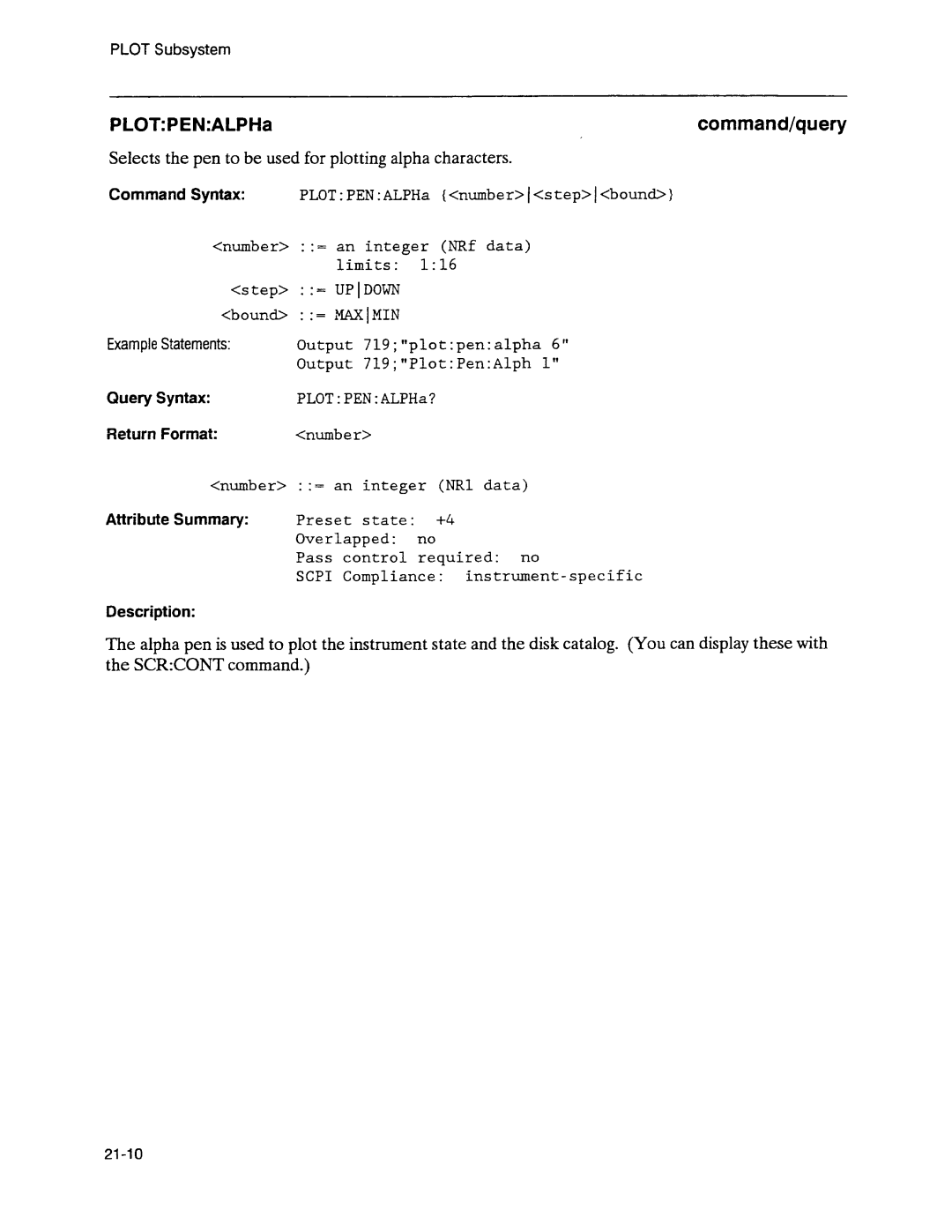Agilent Technologies 3589A GP-IB manual 