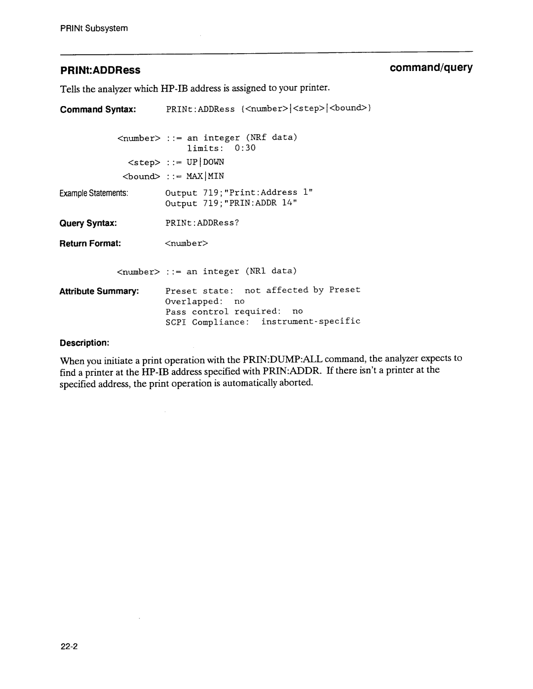 Agilent Technologies 3589A GP-IB manual 