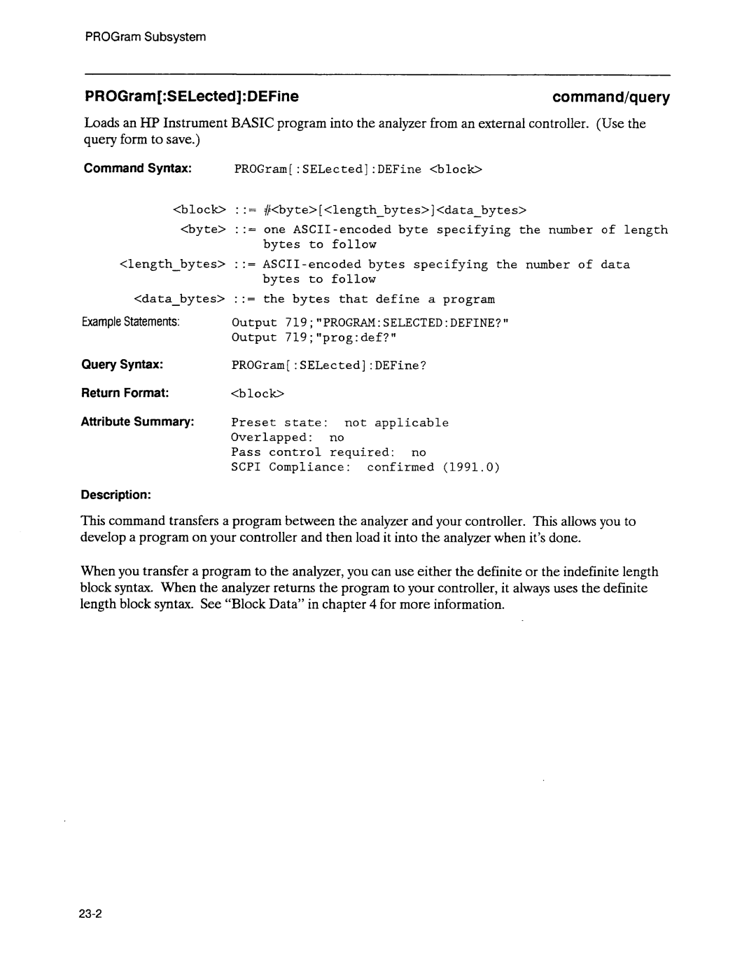 Agilent Technologies 3589A GP-IB manual 