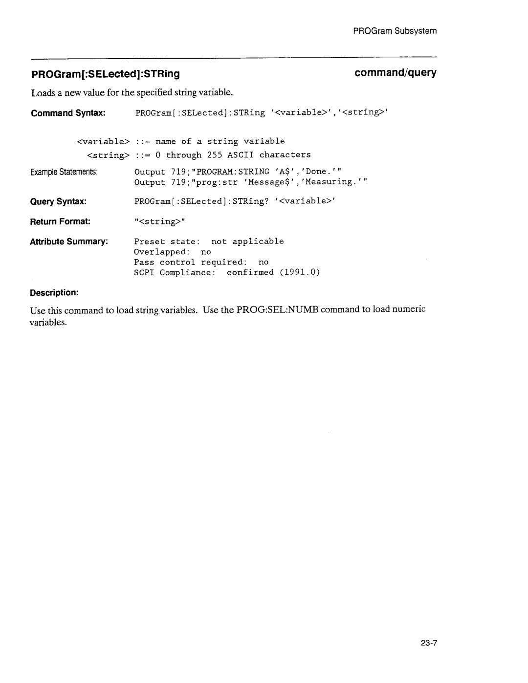 Agilent Technologies 3589A GP-IB manual 