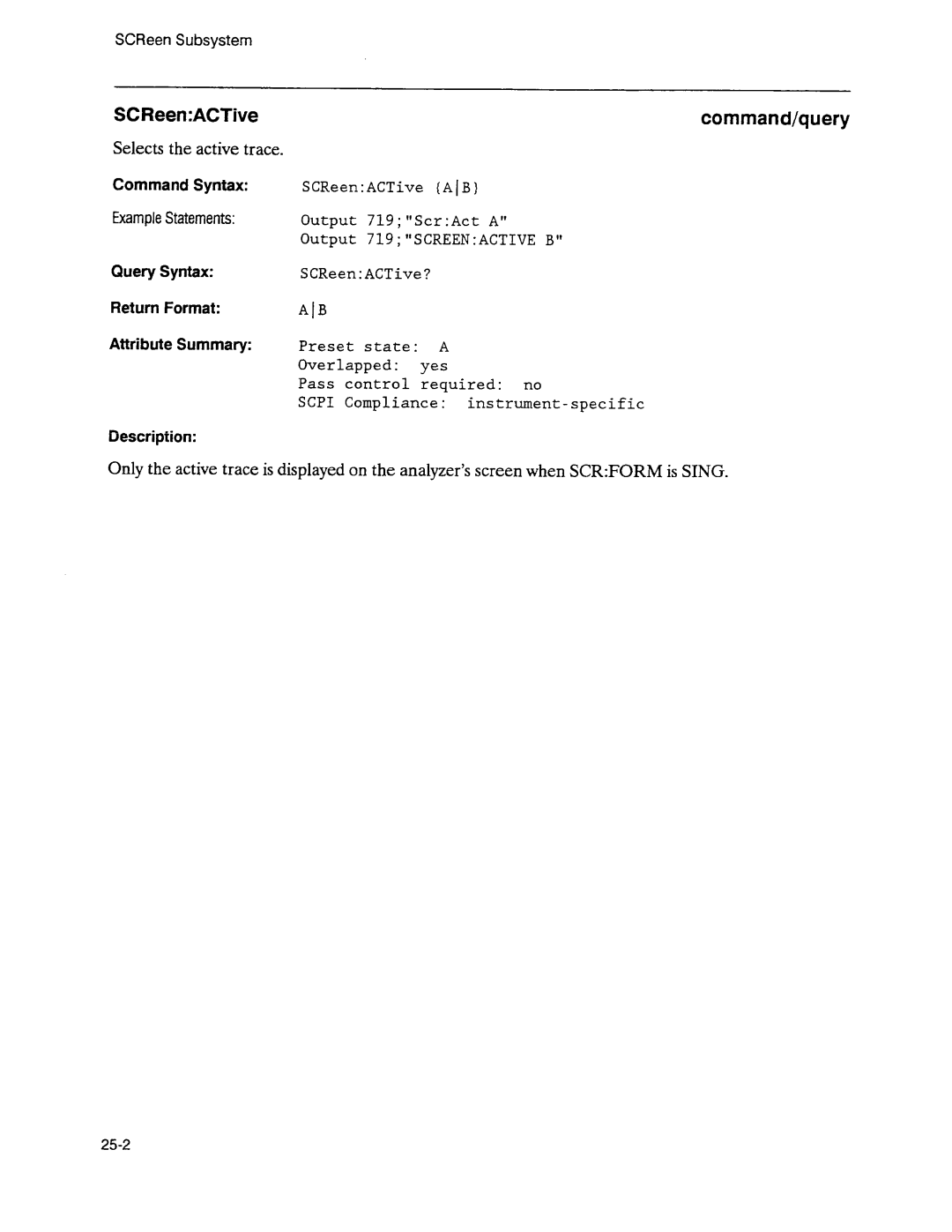 Agilent Technologies 3589A GP-IB manual 