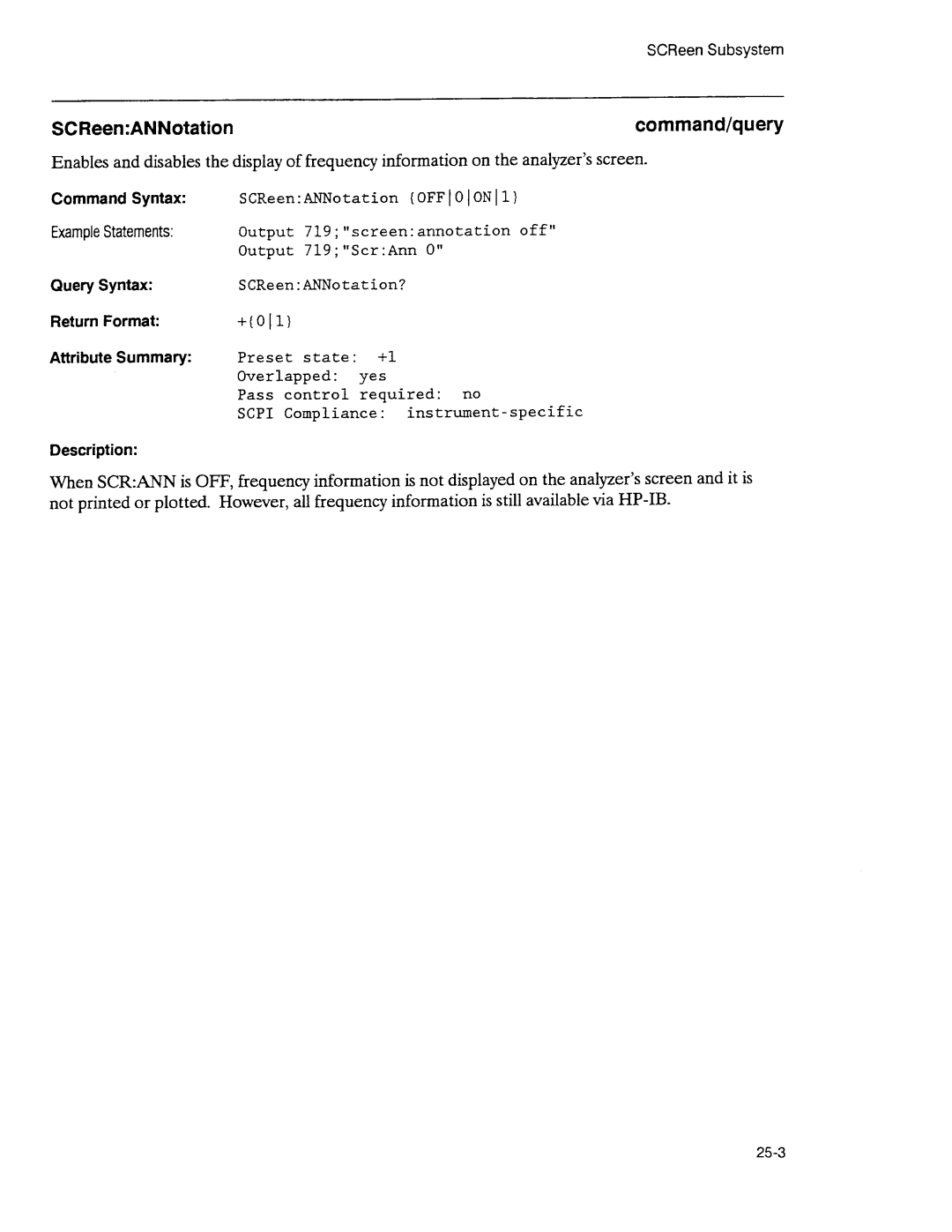 Agilent Technologies 3589A GP-IB manual 