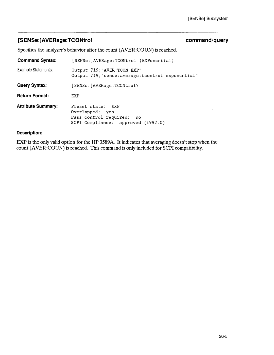 Agilent Technologies 3589A GP-IB manual 