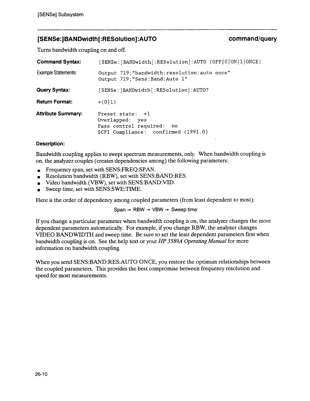 Agilent Technologies 3589A GP-IB manual 