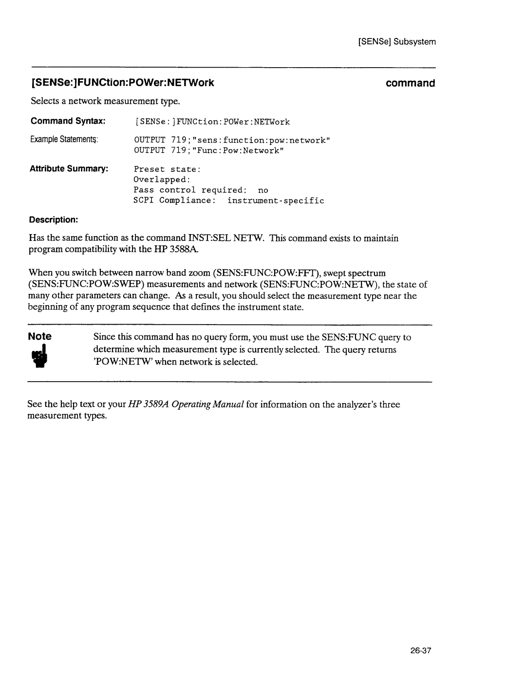 Agilent Technologies 3589A GP-IB manual 