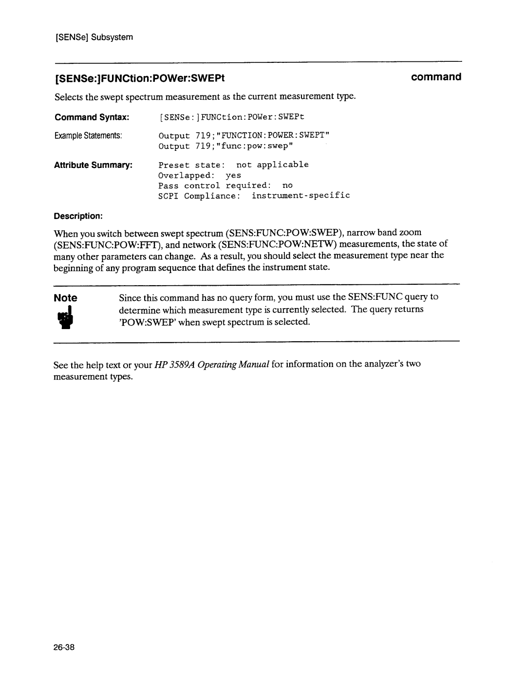 Agilent Technologies 3589A GP-IB manual 