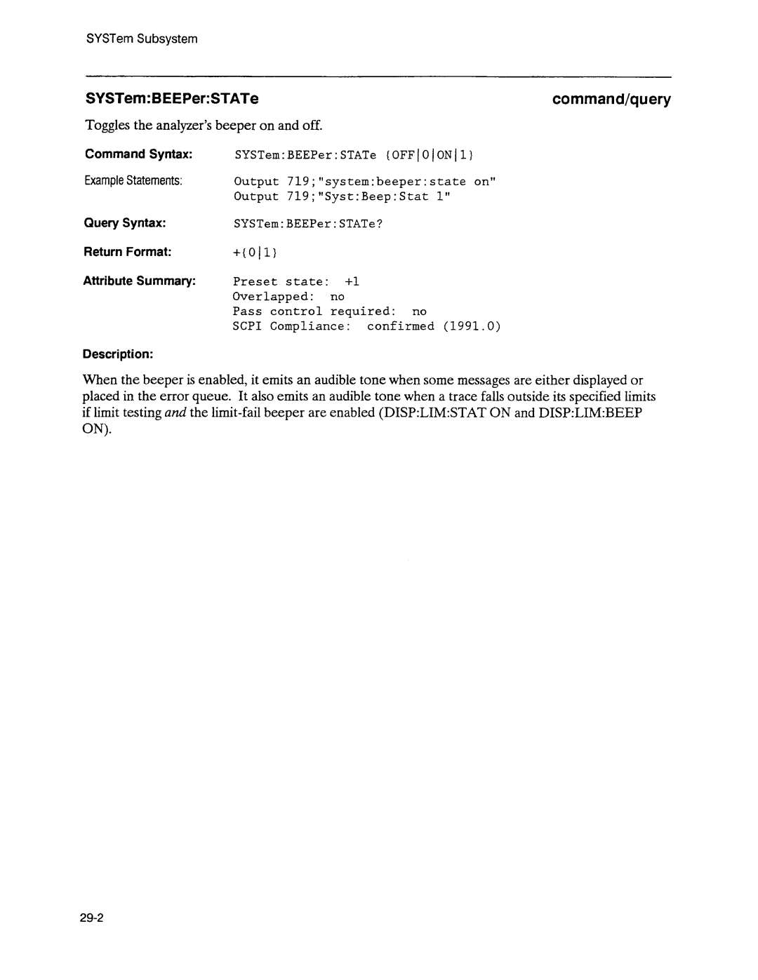 Agilent Technologies 3589A GP-IB manual 