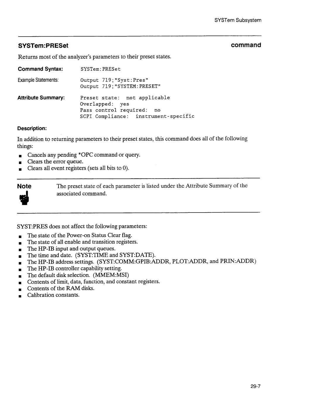 Agilent Technologies 3589A GP-IB manual 