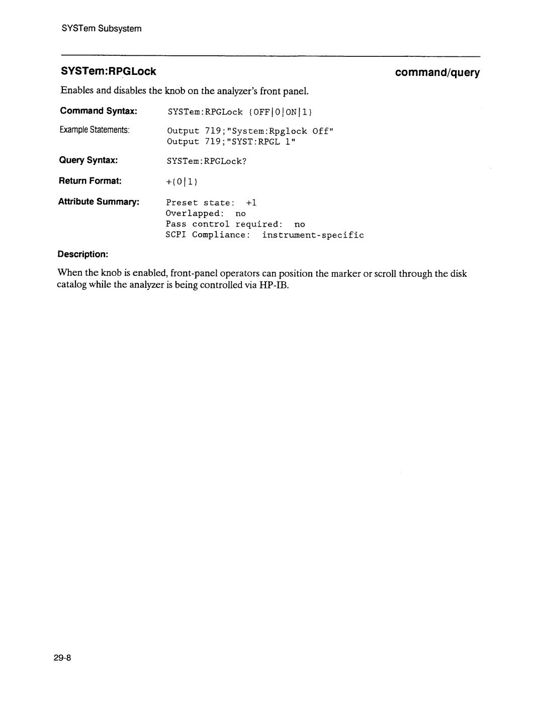 Agilent Technologies 3589A GP-IB manual 