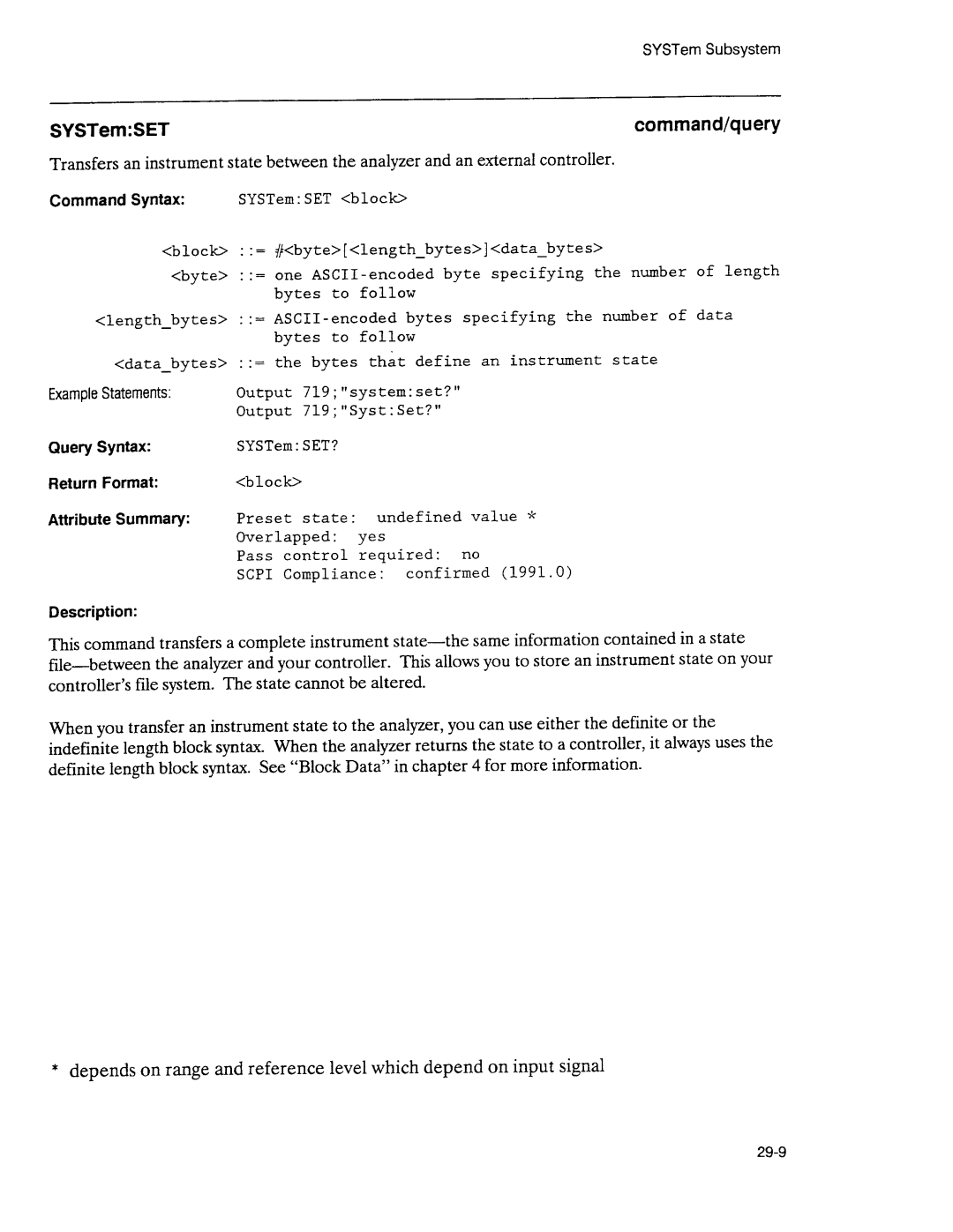Agilent Technologies 3589A GP-IB manual 