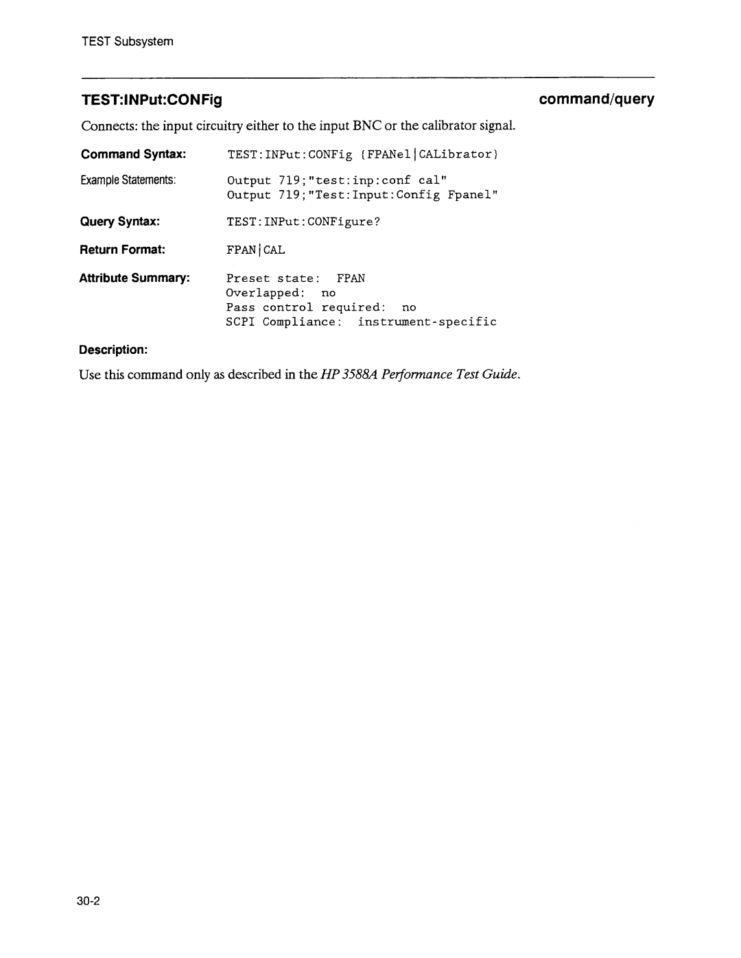 Agilent Technologies 3589A GP-IB manual 