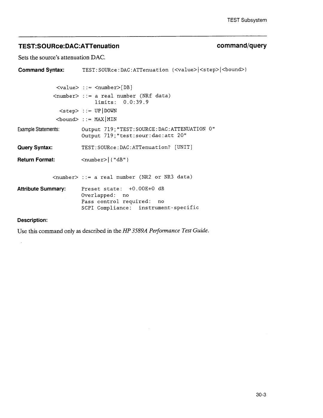 Agilent Technologies 3589A GP-IB manual 