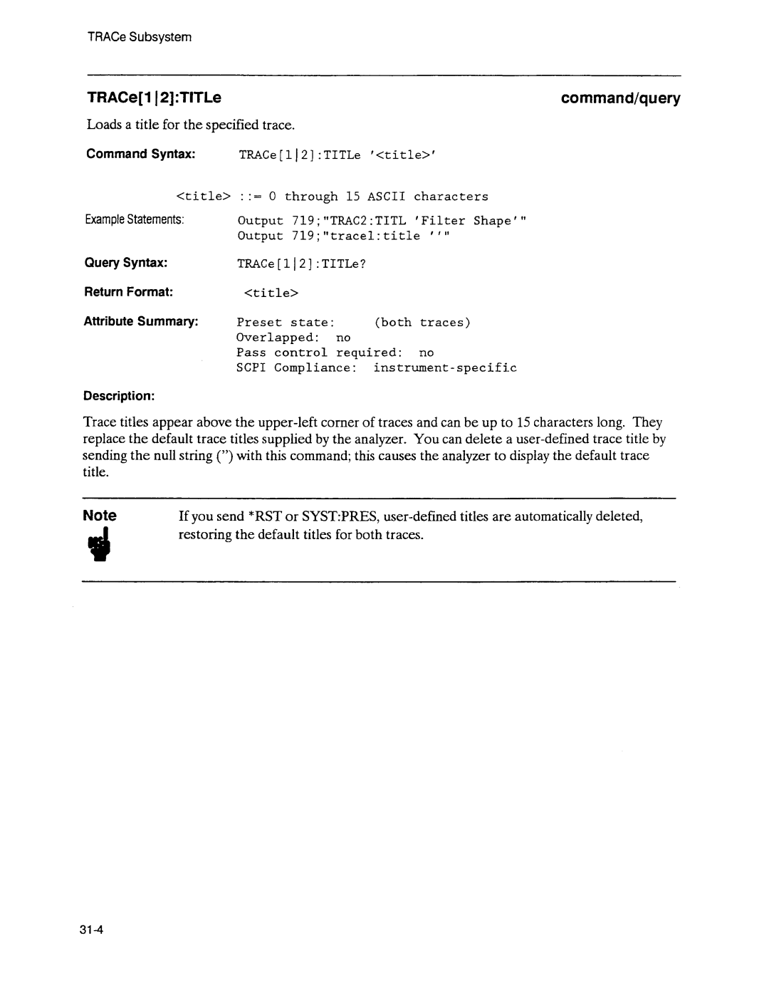 Agilent Technologies 3589A GP-IB manual 