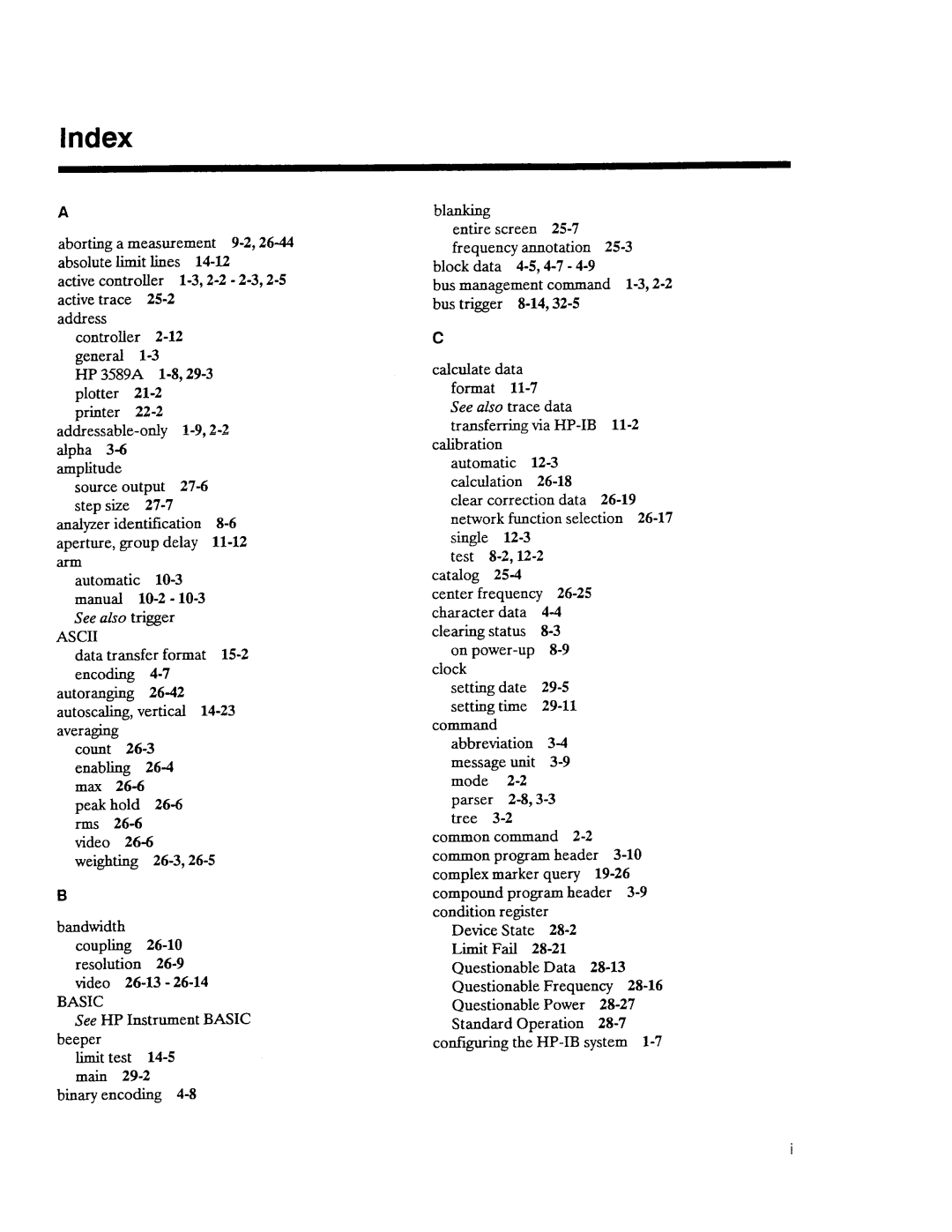 Agilent Technologies 3589A GP-IB manual 
