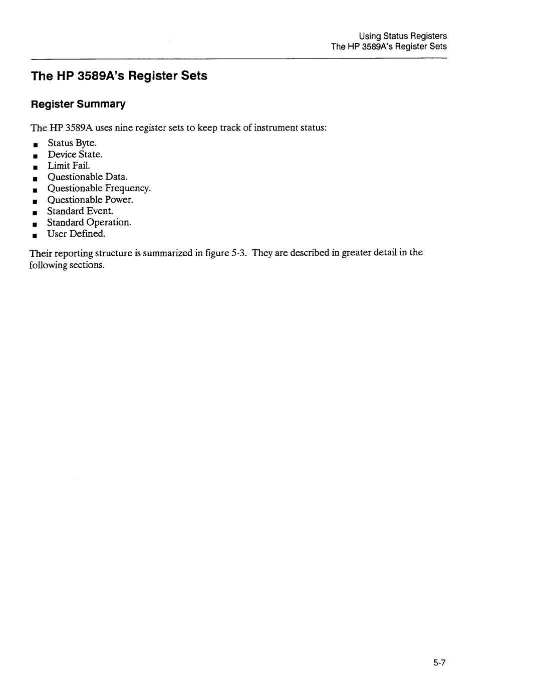 Agilent Technologies 3589A GP-IB manual 