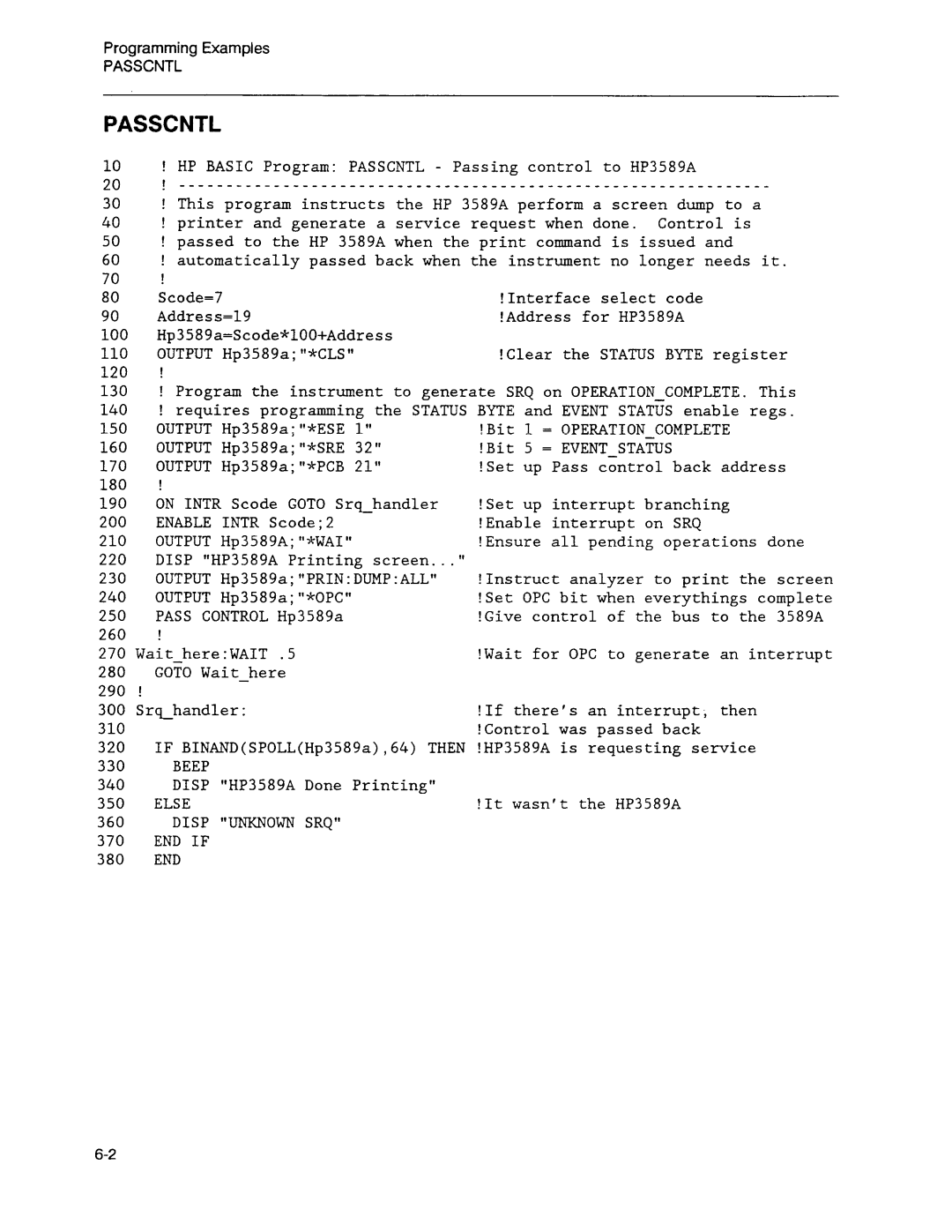 Agilent Technologies 3589A GP-IB manual 