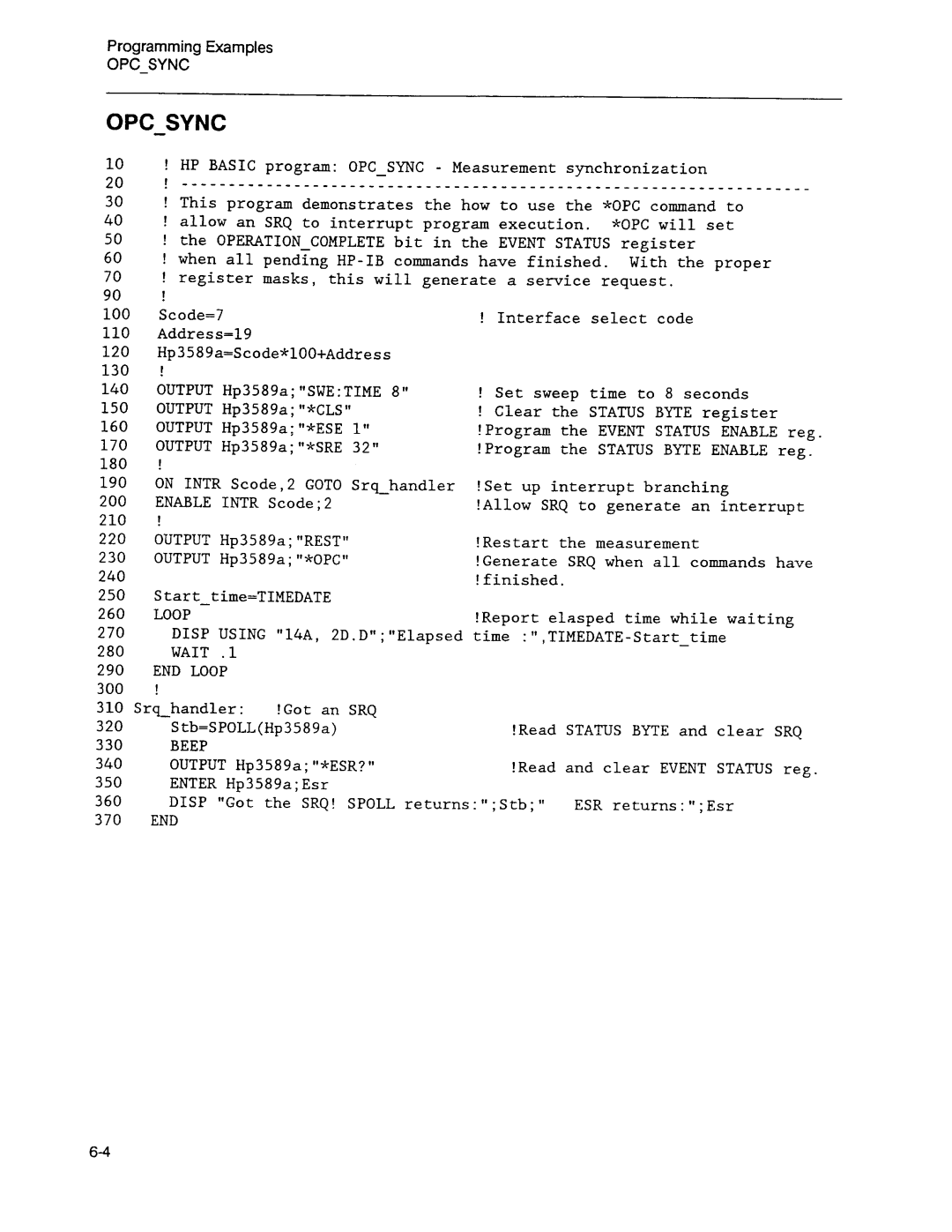 Agilent Technologies 3589A GP-IB manual 