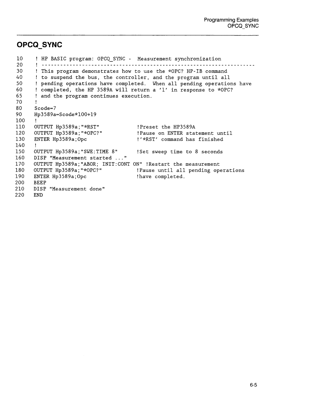Agilent Technologies 3589A GP-IB manual 