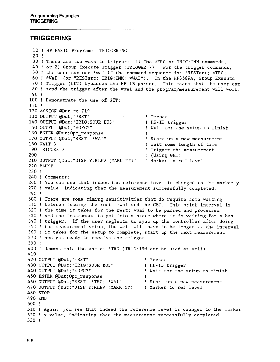 Agilent Technologies 3589A GP-IB manual 