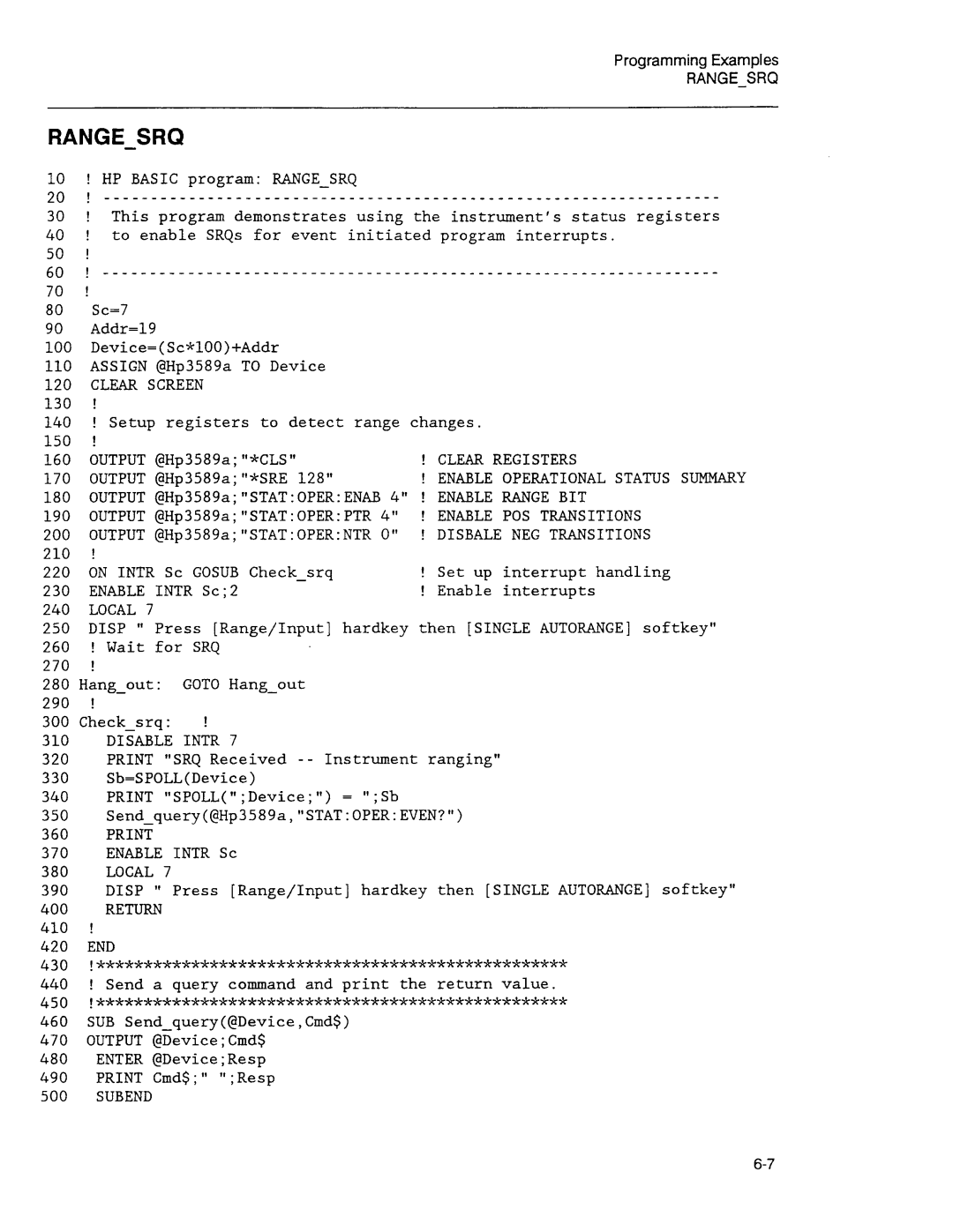 Agilent Technologies 3589A GP-IB manual 