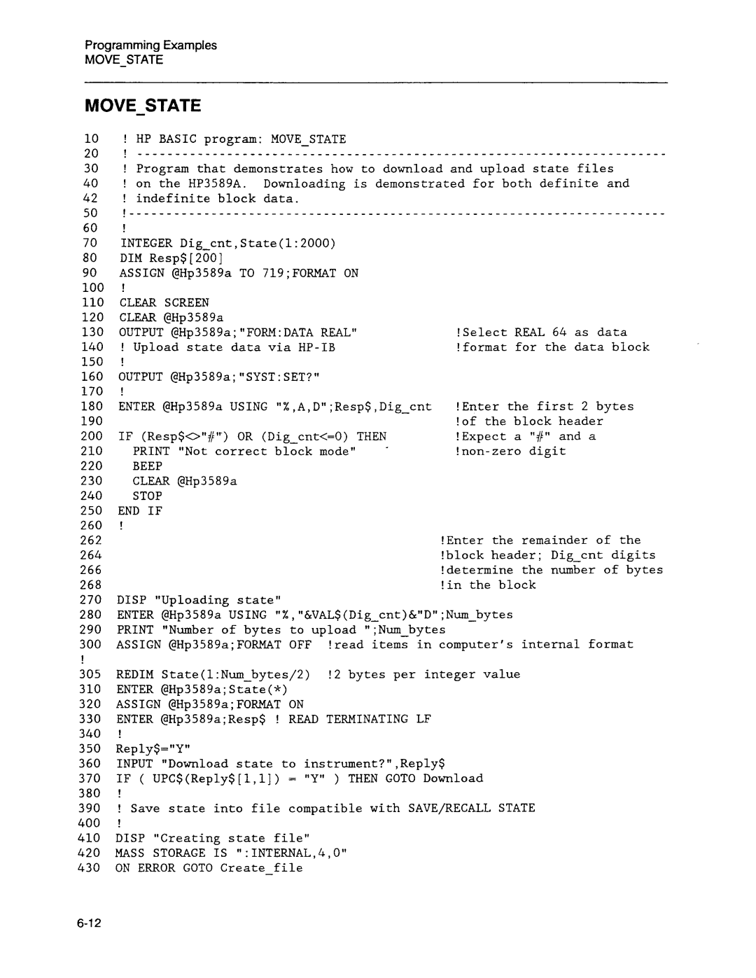 Agilent Technologies 3589A GP-IB manual 