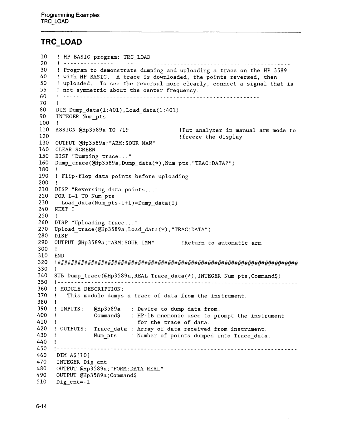 Agilent Technologies 3589A GP-IB manual 