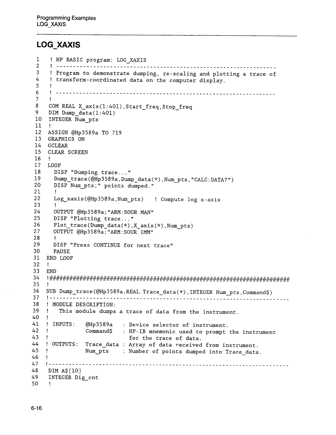 Agilent Technologies 3589A GP-IB manual 