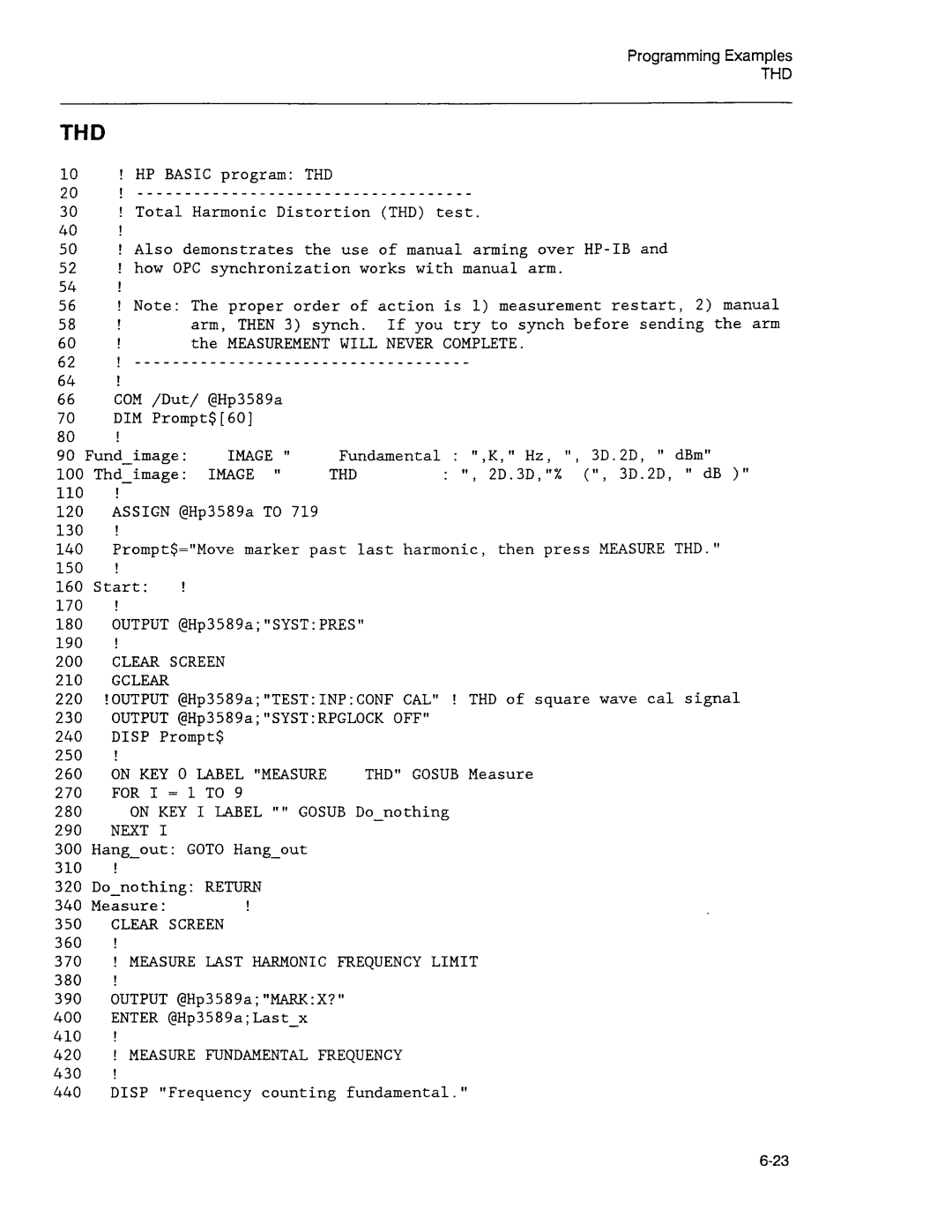 Agilent Technologies 3589A GP-IB manual 