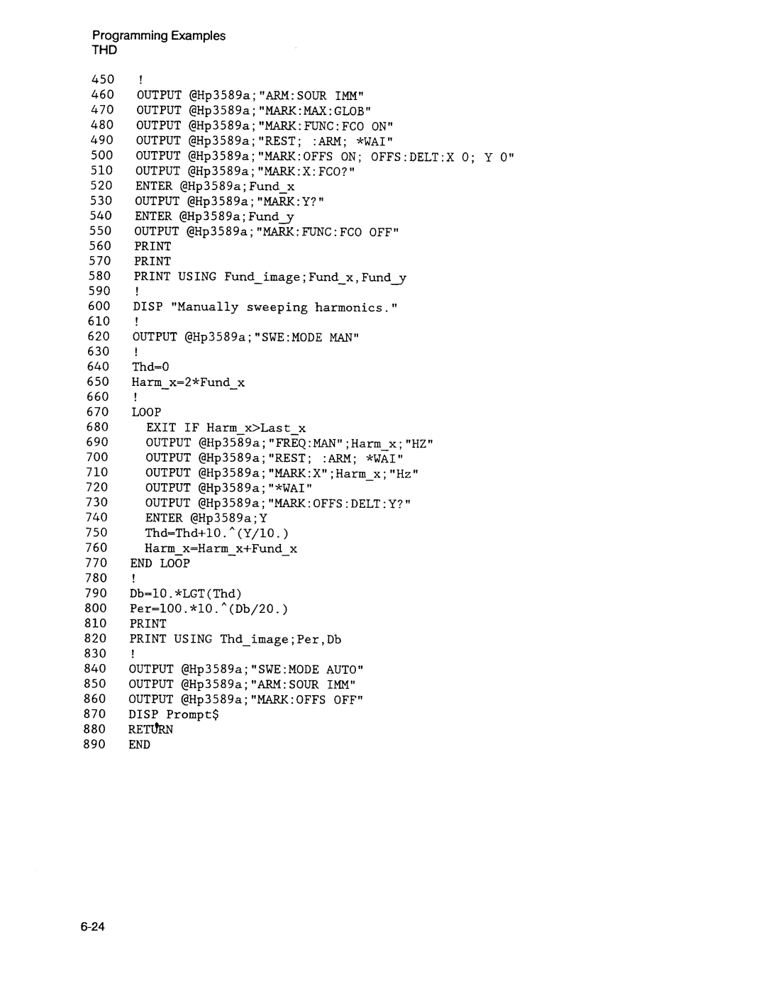Agilent Technologies 3589A GP-IB manual 