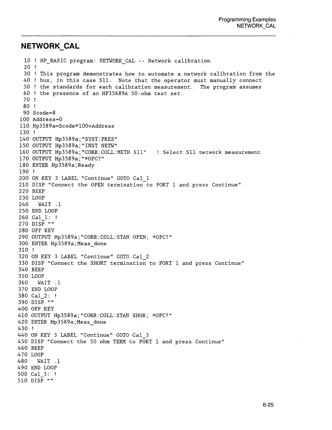 Agilent Technologies 3589A GP-IB manual 