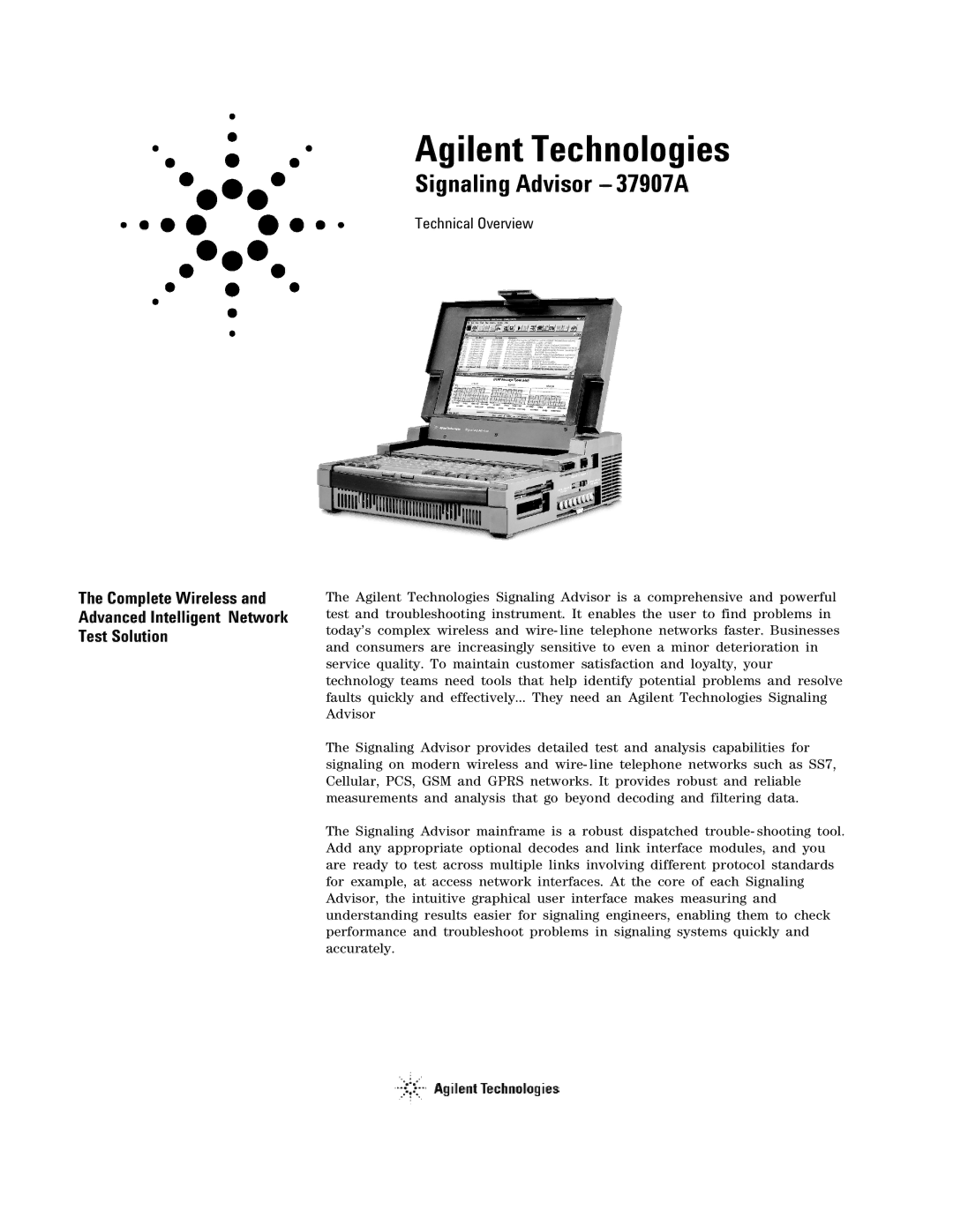 Agilent Technologies 37907A manual Agilent Technologies 