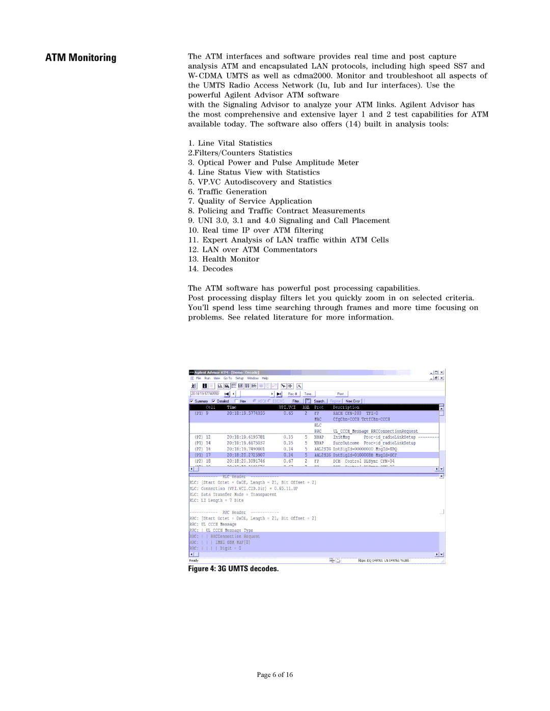 Agilent Technologies 37907A manual ATM Monitoring 