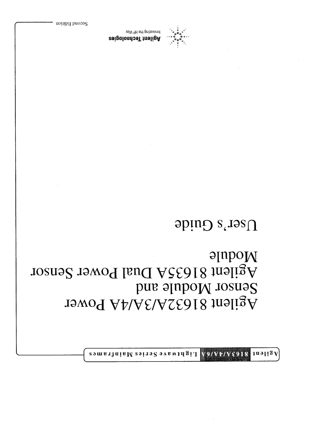 Agilent Technologies 81632A, 3A, 4A manual 