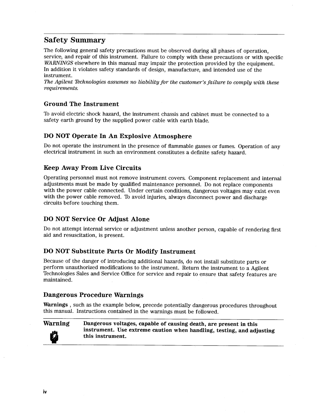 Agilent Technologies 4278A manual 