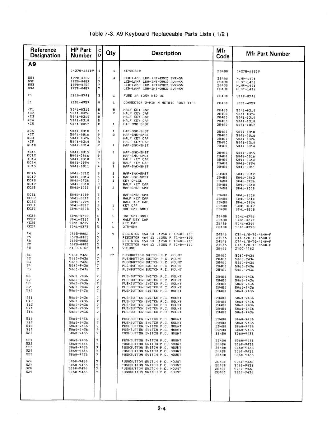 Agilent Technologies 4278A manual 