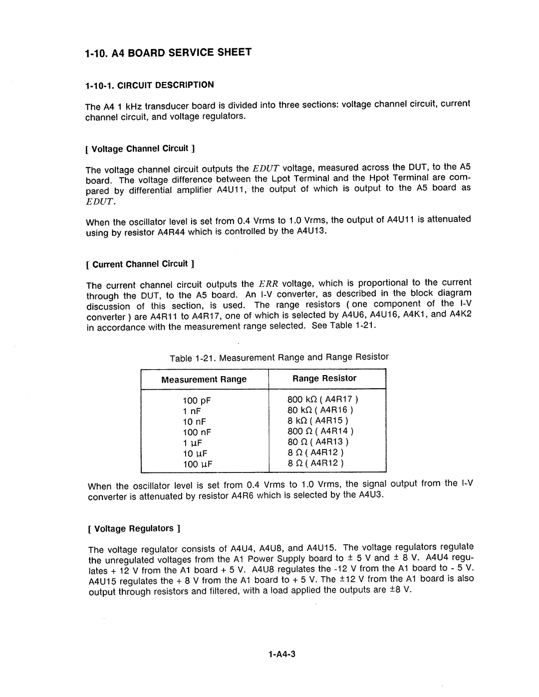 Agilent Technologies 4278A manual 