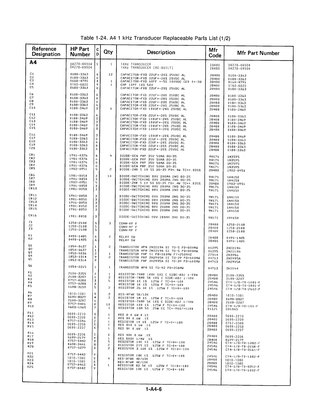 Agilent Technologies 4278A manual 