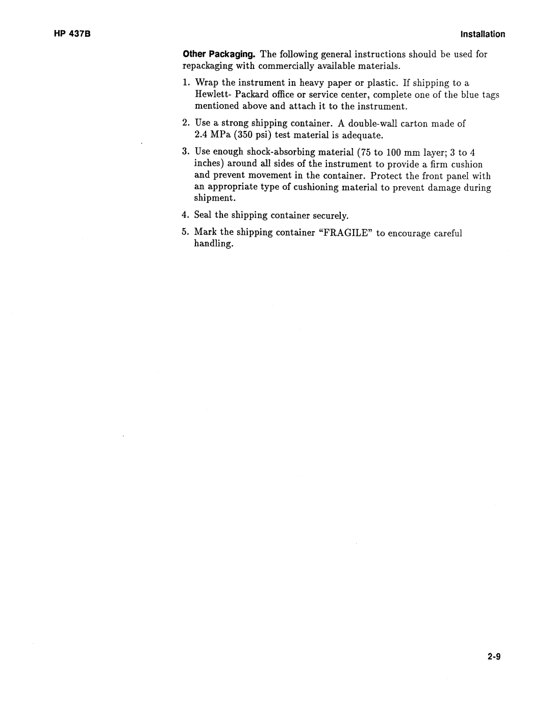 Agilent Technologies 437B manual 