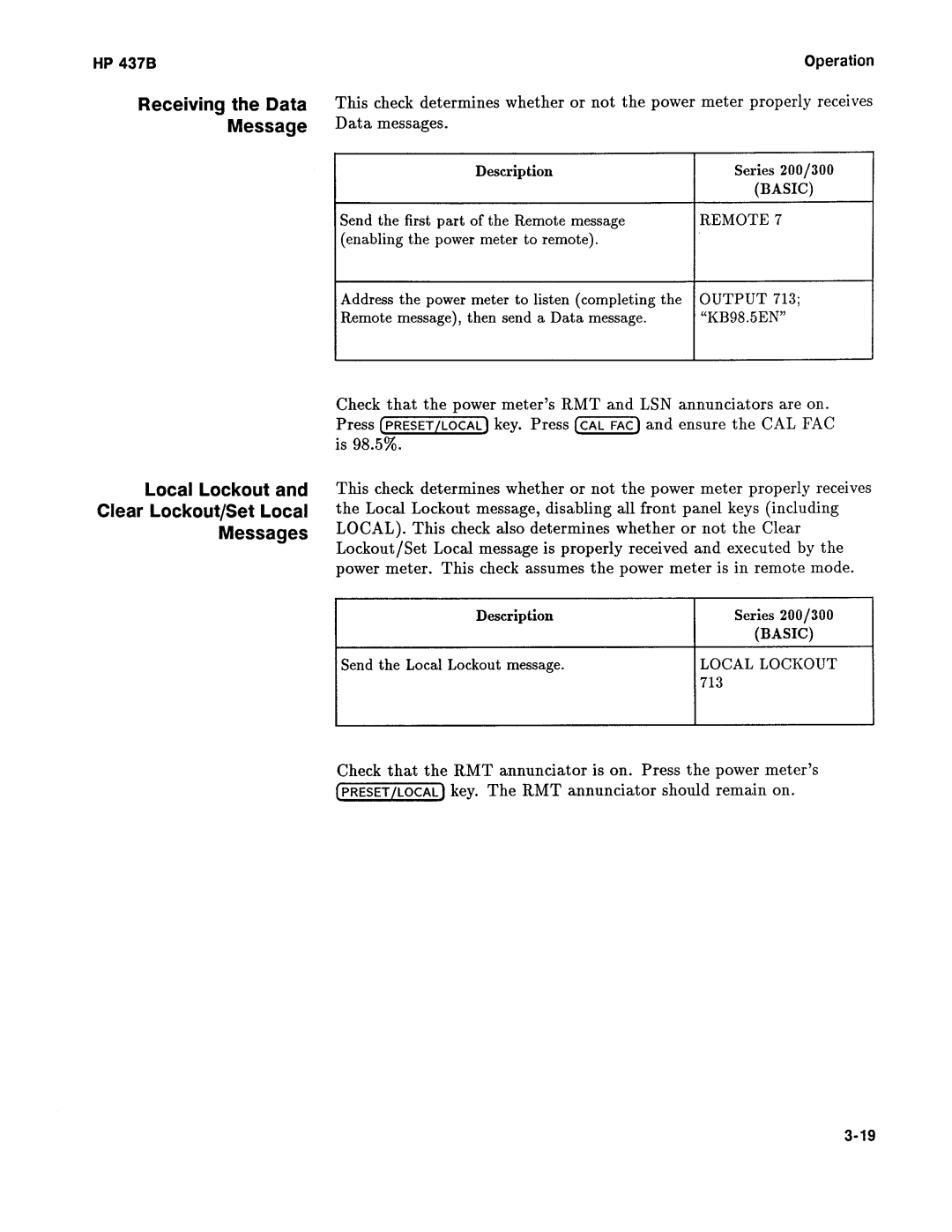 Agilent Technologies 437B manual 