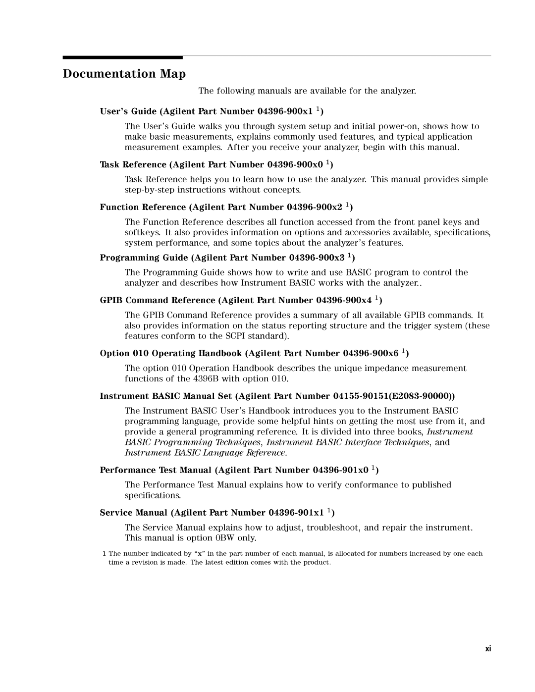 Agilent Technologies 4396B manual 