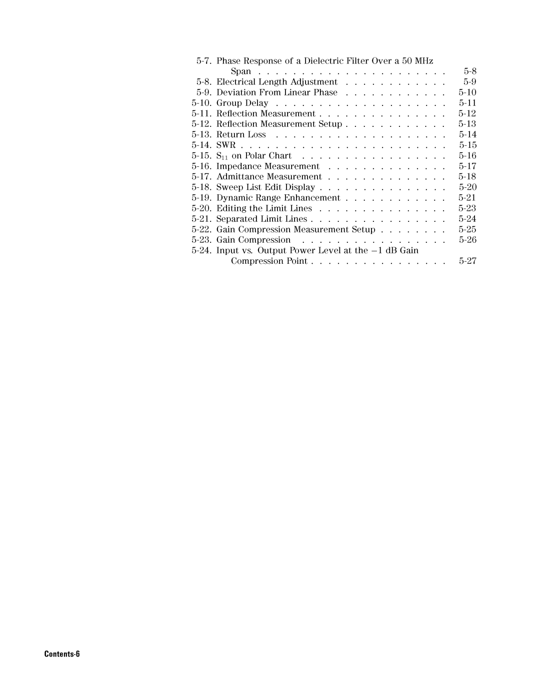 Agilent Technologies 4396B manual Contents-6 