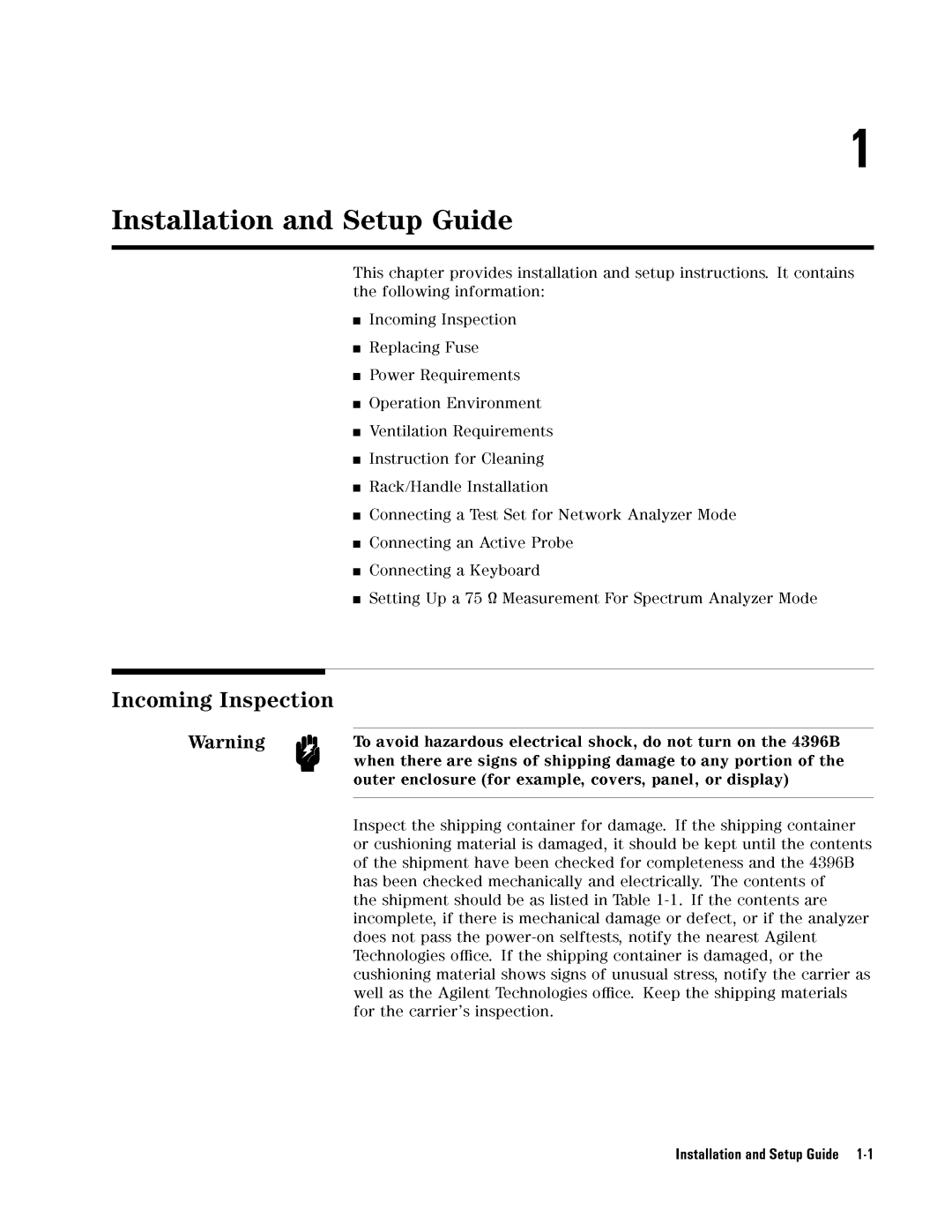 Agilent Technologies 4396B manual 