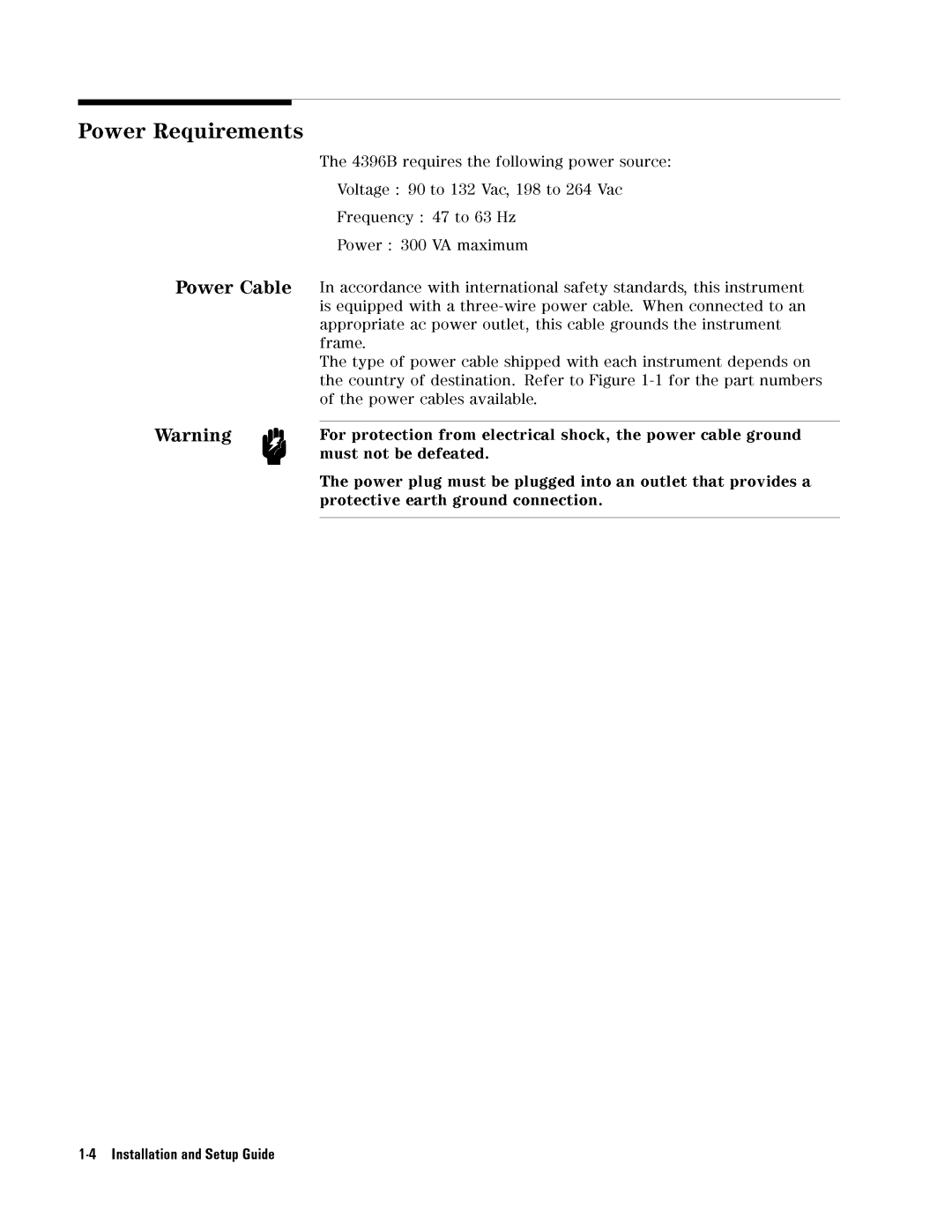 Agilent Technologies 4396B manual 4InstallationandSetupGuide 