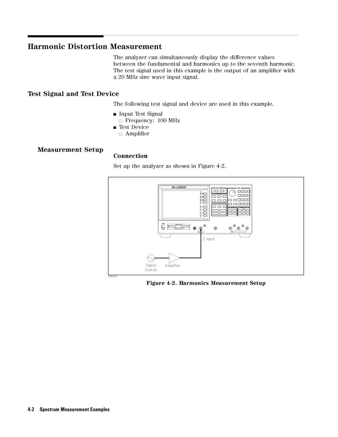 Agilent Technologies 4396B manual SetuptheanalyzerasshowninFigure4-2 