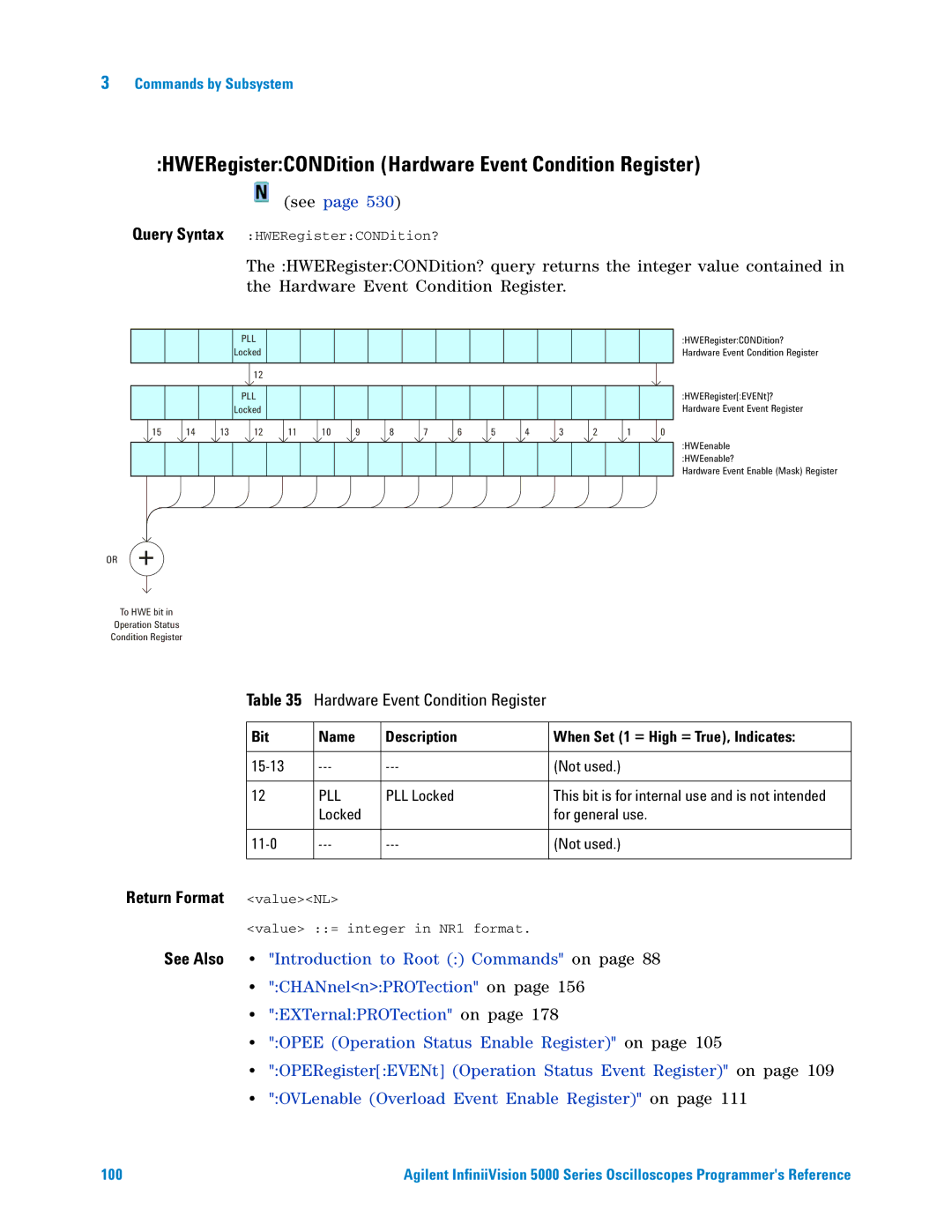 Agilent Technologies 5000 Series manual HWERegisterCONDition Hardware Event Condition Register 