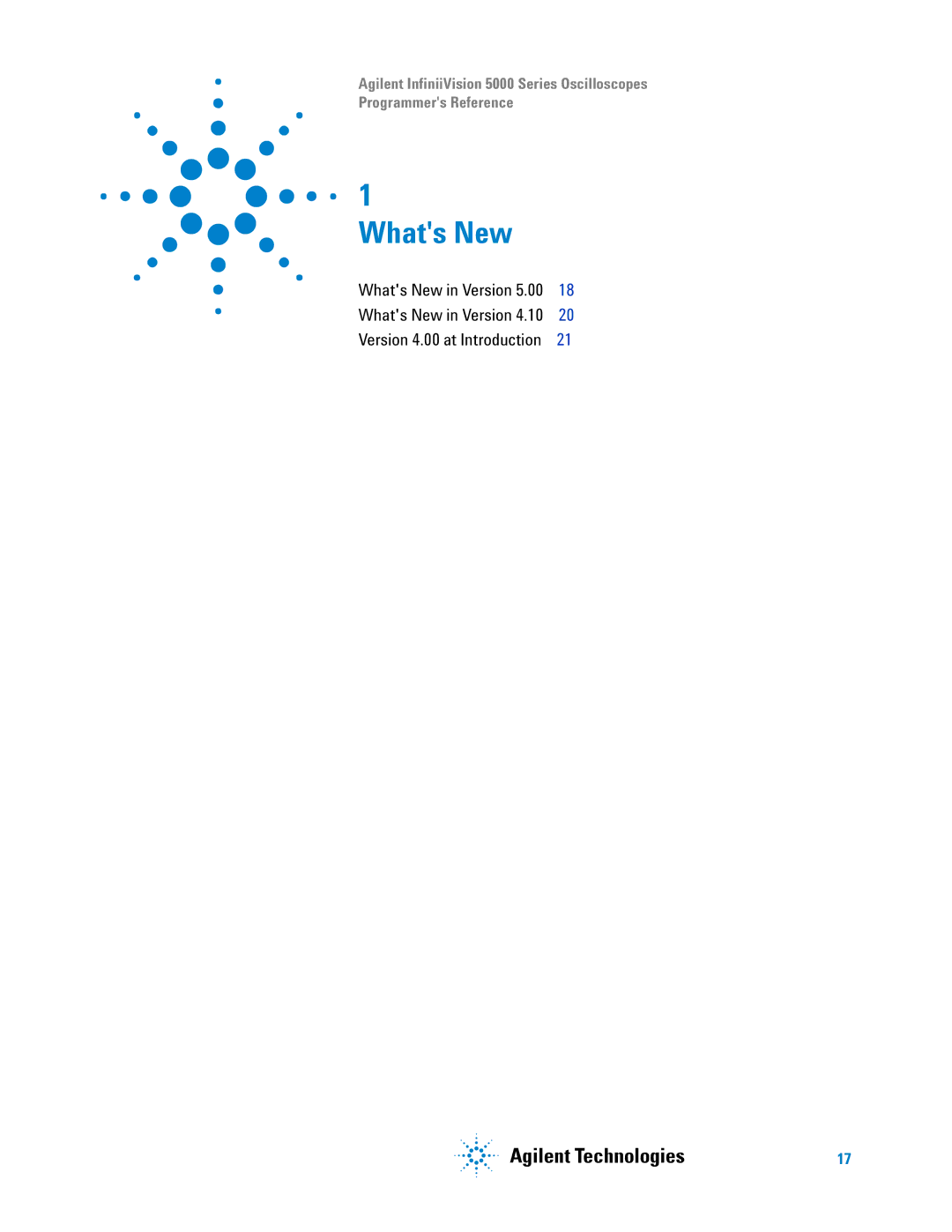 Agilent Technologies 5000 Series manual Whats New 